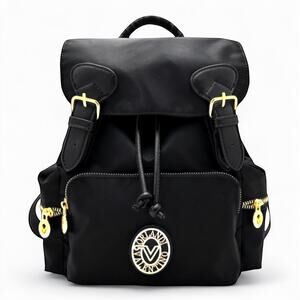 Valentino Orlandi Backpack Black Nylon Mini Satchel New With Tags